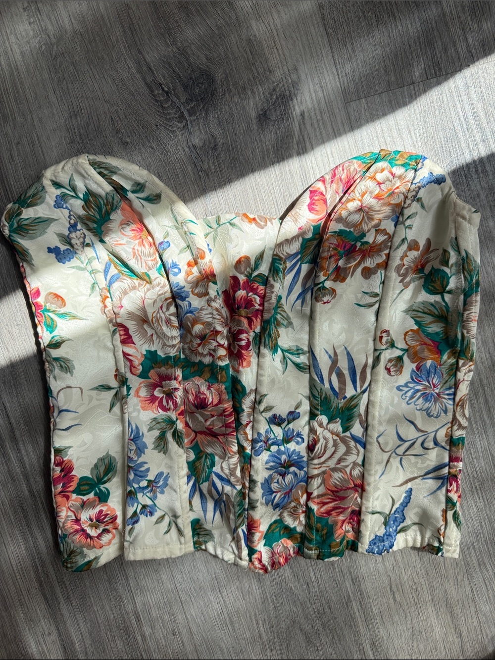 Victoria’s Secret Floral Sweetheart Bustier Top